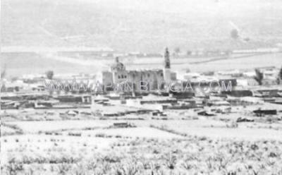 Detalle de una foto de Apan entre los años 1900 y 1906, tomada desde el cerro del Jazmín (Ahora Col. La Conchita) (Imagen proporcionada por el Sr. Joaquín Cruz)
