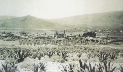 Fotografía de Apan en Enero de 1900 a 1906, la fecha es imprecisa. (Foto proporcionada por la Familia Fernández)